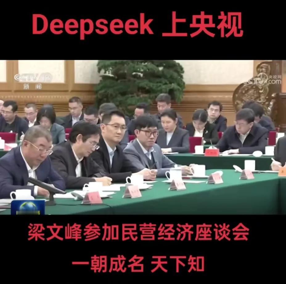 梁文锋和马化腾坐一起了，有意思。梁真的是最大黑马，从默默无闻到家喻户晓只用了几