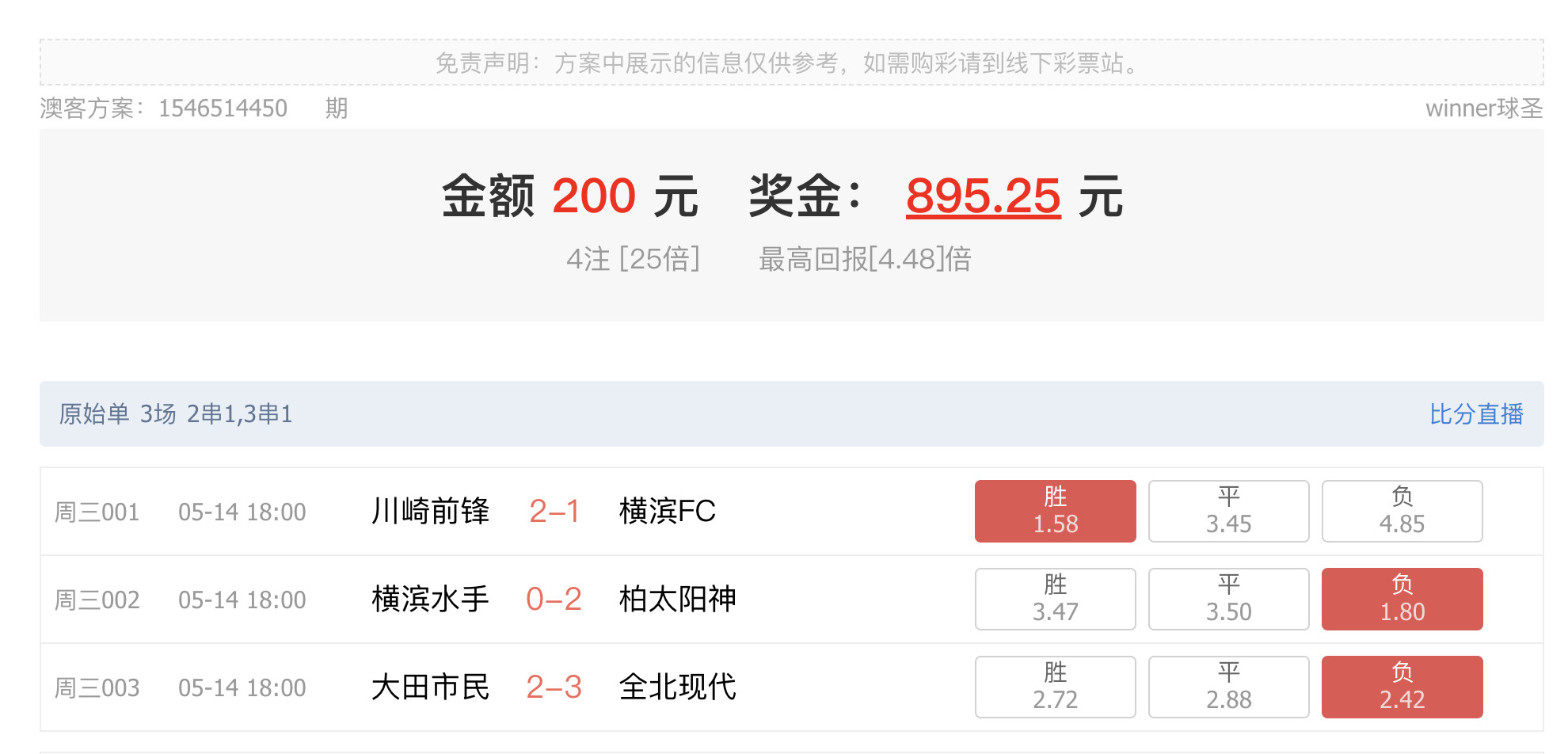早场日韩串关！2弹4位数奖金拿下！​​​