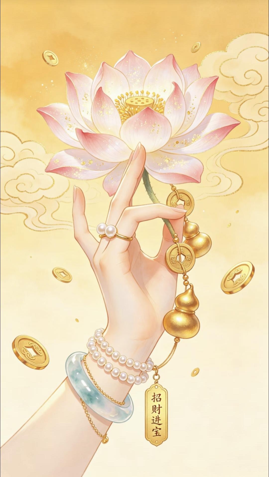 招财💰进宝·好运连连🪷😊💰🌟传统文化正能量春日生活打卡季绘画