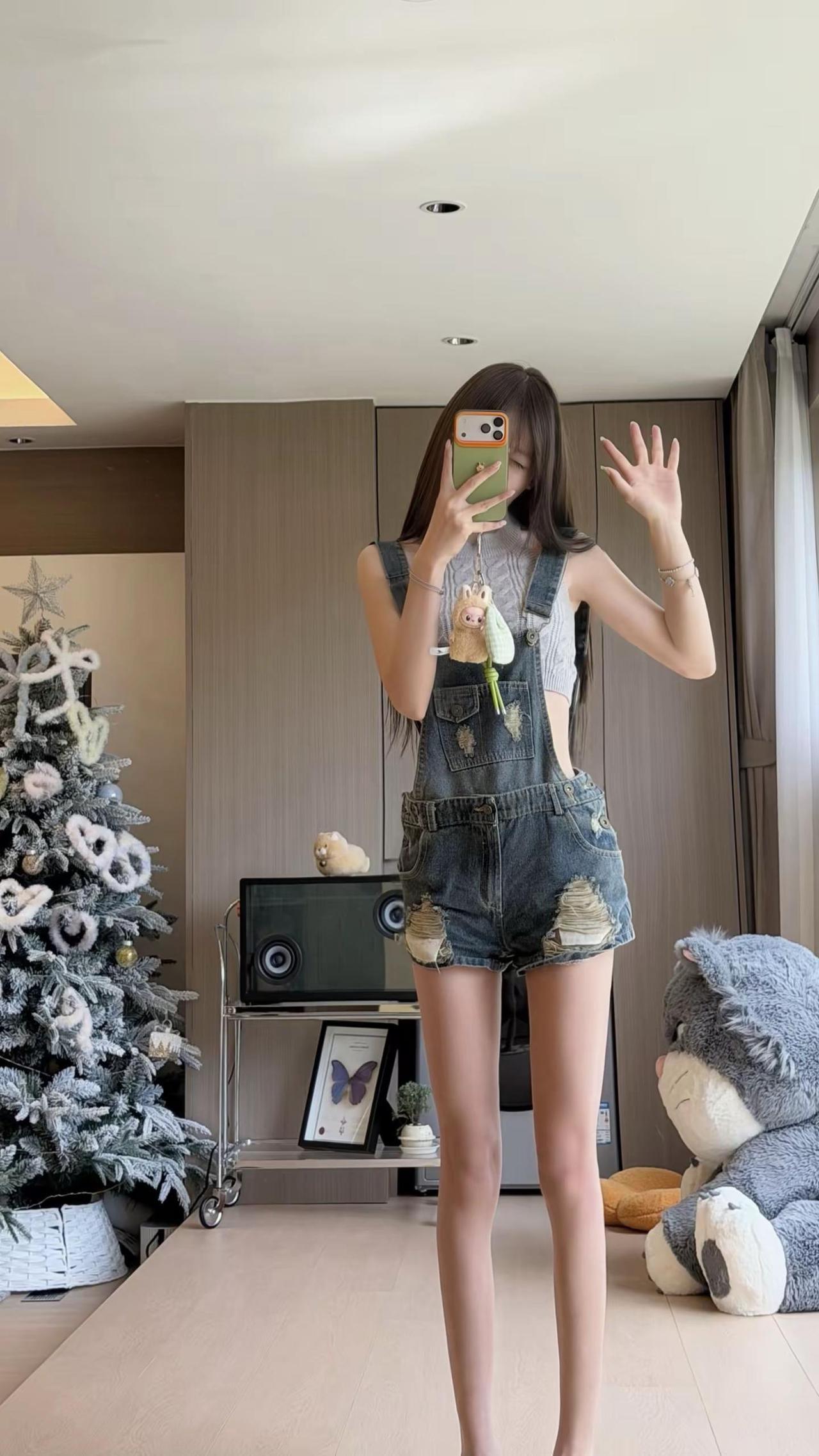 大师他不回我信息我懂了真爱无声牛仔辣妹套装夏季多巴胺穿搭