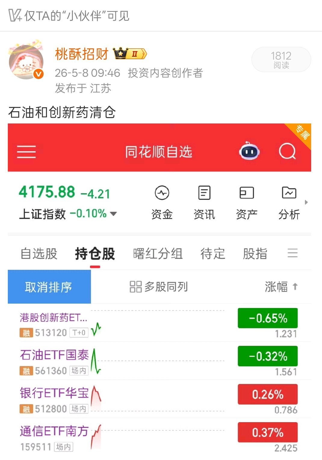 果断清仓涨不起来的创新药化工，果断拿出子弹布局通信转换就是一念之间，一买一卖，