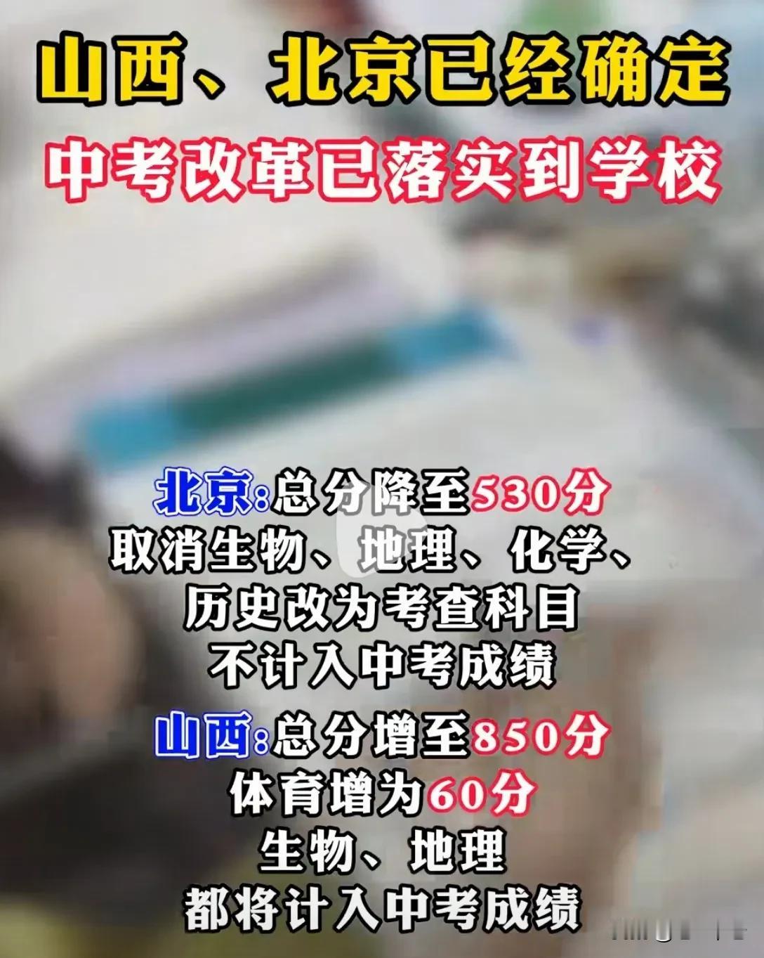 山西中考新变化几个意思一增一减生物地理招谁惹谁了这一改就全才了哪一科也