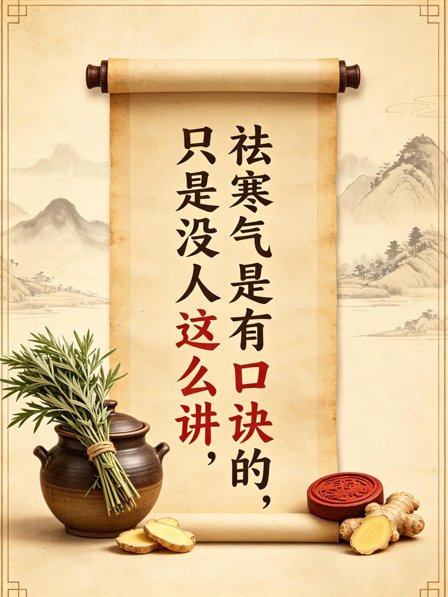 祛寒气是有口诀的，只是没人这么讲1.寒在表——怕冷不出汗，麻黄配上桂枝干