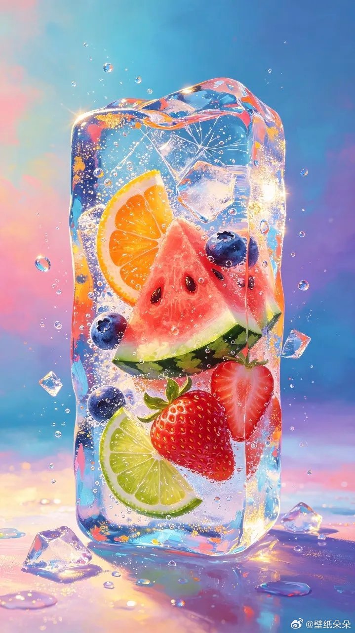 夏日清凉解暑必备水果壁纸～