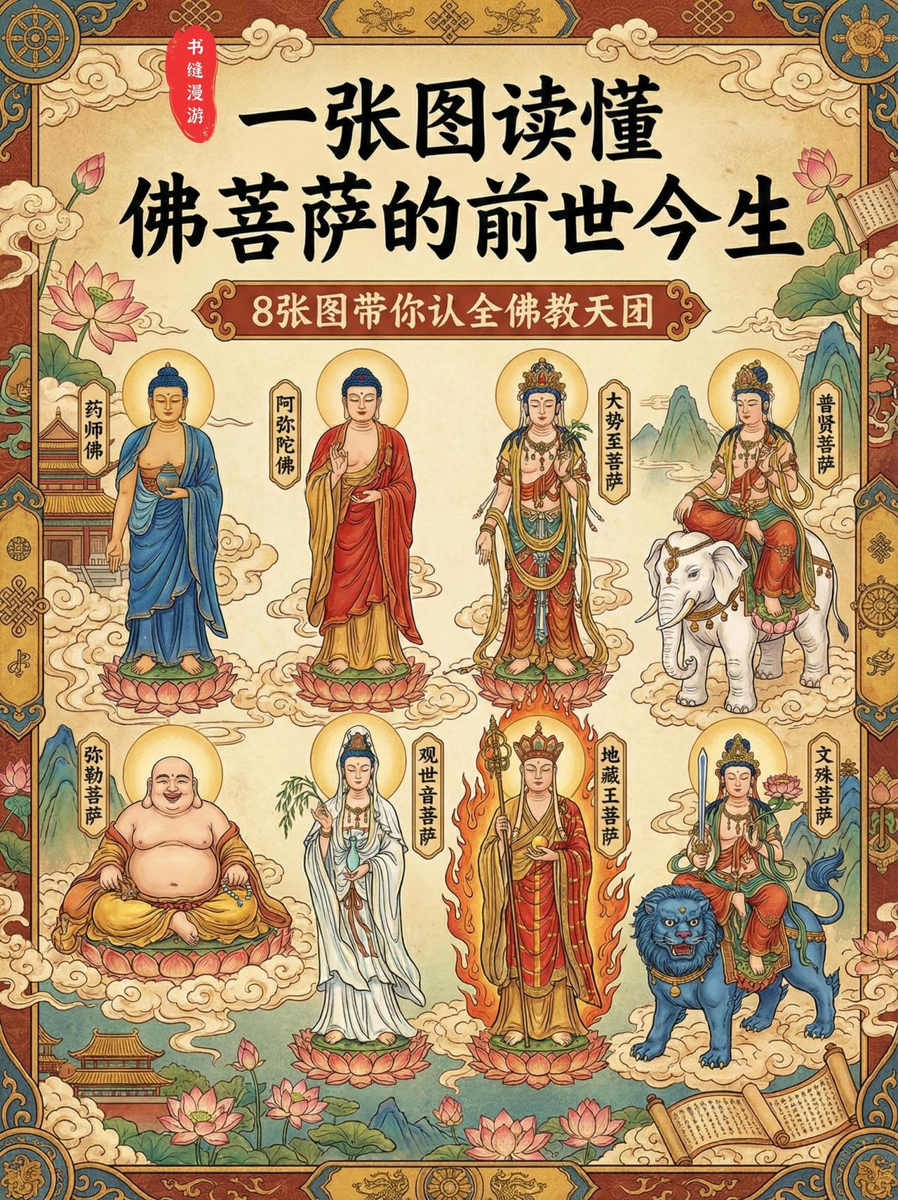 一组八张图读懂佛菩萨的前世今生...