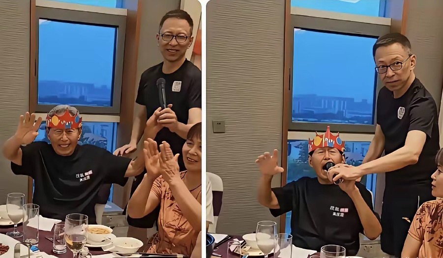 61岁张朝阳为100岁父亲庆生，都穿着搜狐文化衫老爷子看起来狠开心！但你觉得他会