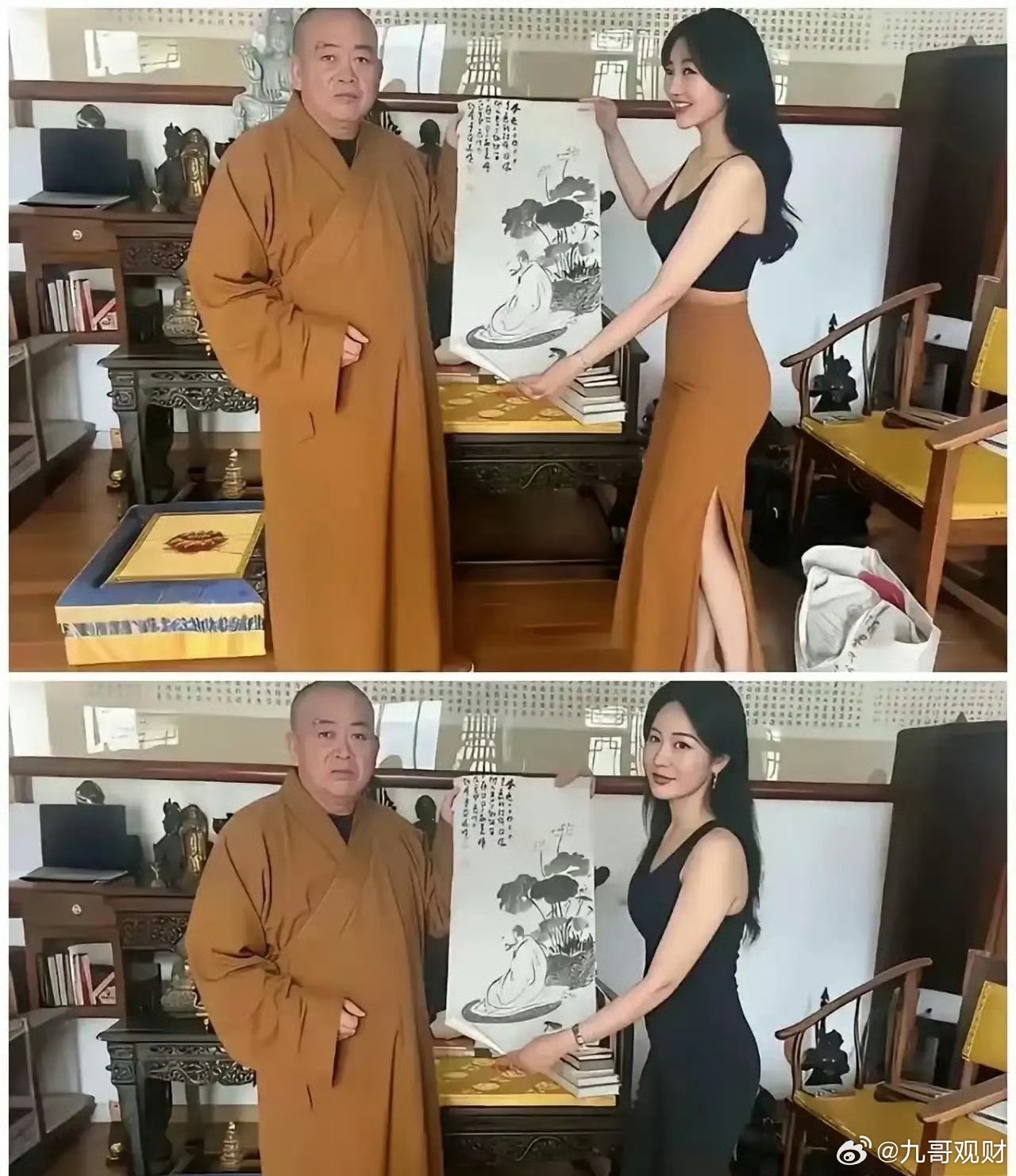 我不懂什么叫开光，但是看到这位美女在开光前和开光后的对比，我似乎瞬间一下就明白了