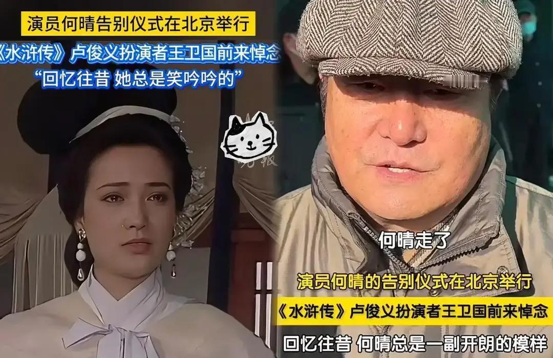 何晴追悼会，就来了一个人。王卫国，演卢俊义那位。他来了，说了些旧事。说何晴