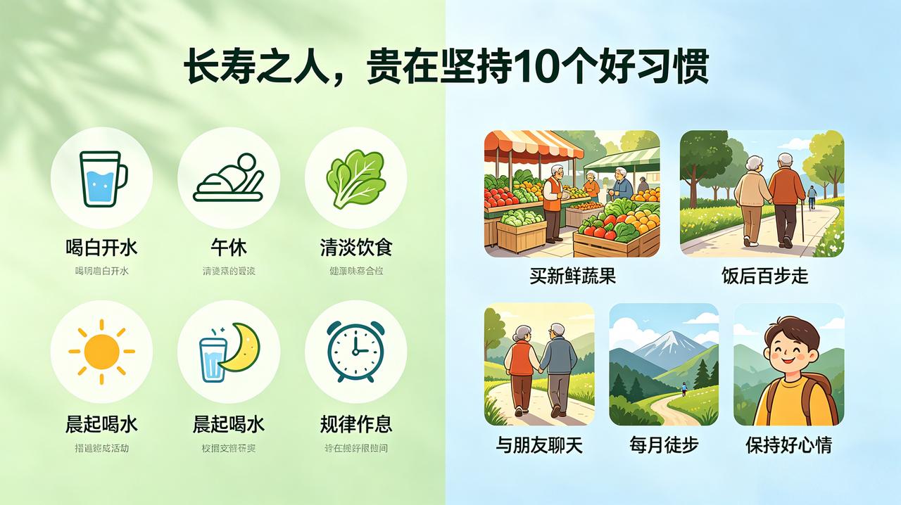 长寿之人贵在坚持的10个好习惯①坚持只喝白开水，远离奶茶、各类饮料！