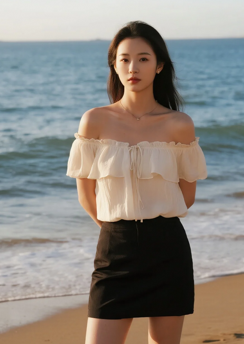海风中的长发飘飘，浪漫到骨子里！