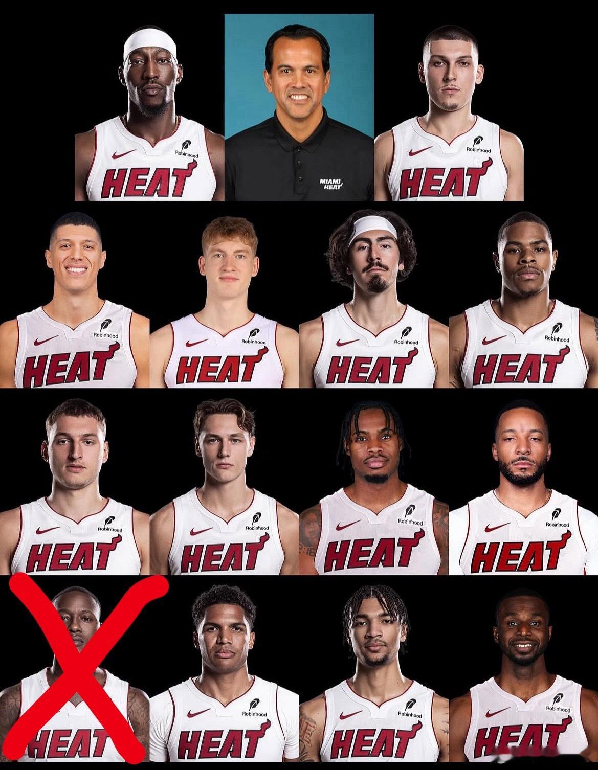 热火赛季评分（基于整体表现+预期+出勤）阿德巴约：A希罗：C+鲍威尔：B