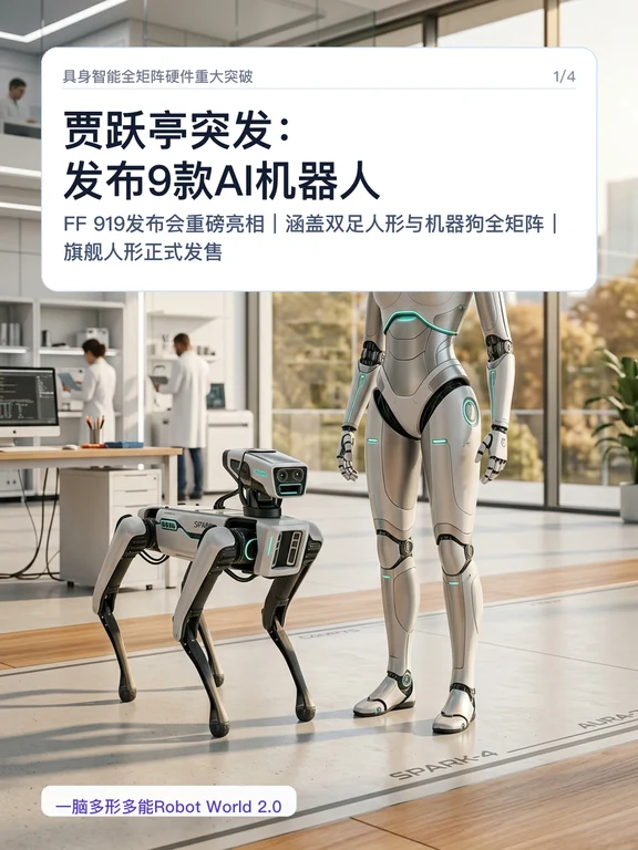 贾跃亭突发：发布9款AI机器人