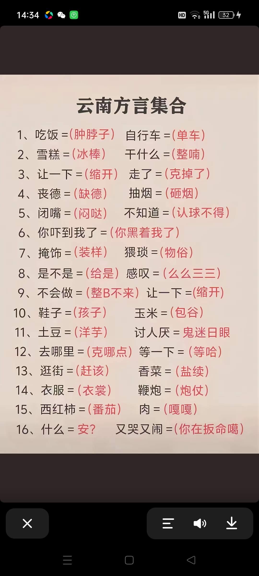 云南方言大集合看懂得一定是云南人！云南的老乡们，这个齐吧！欢迎补充！