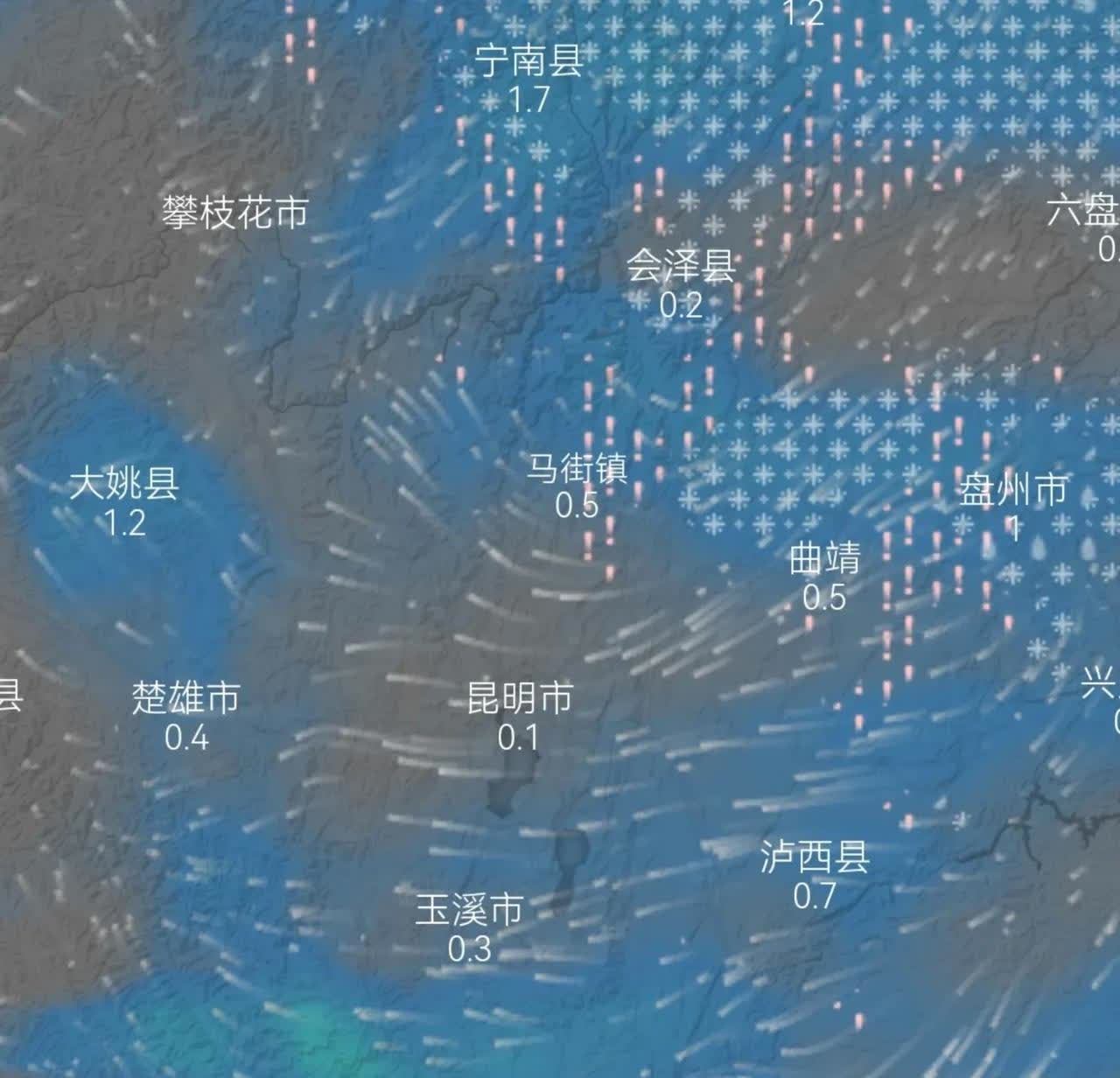 云南省东部将迎来冷空气？今晚上冷空气会从东偏北部进入云南中部，