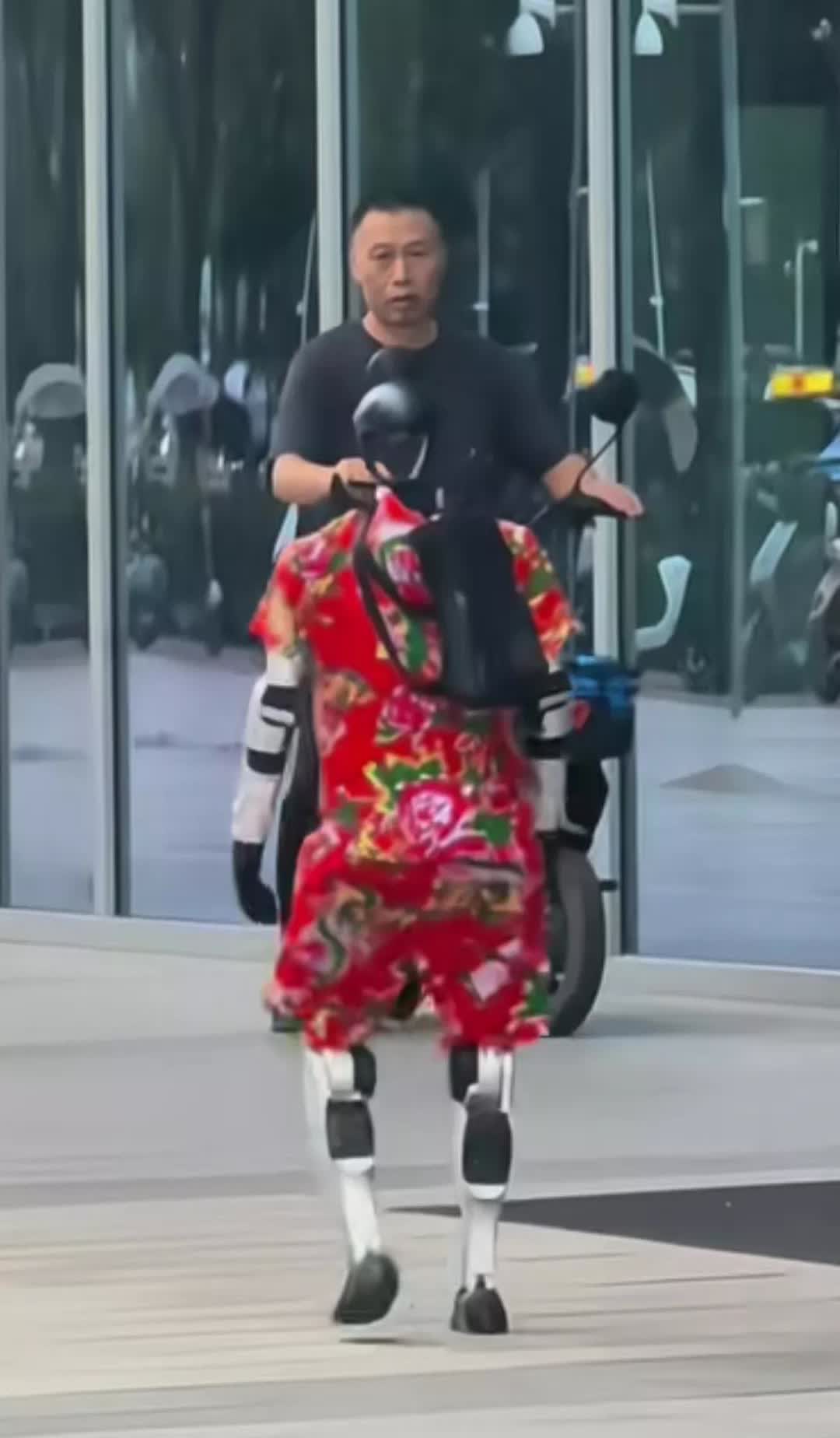 吓死人，半夜惊魂，男子半夜下班回家的路上，隅遇一个穿着花衣，人不相人，鬼不相鬼的