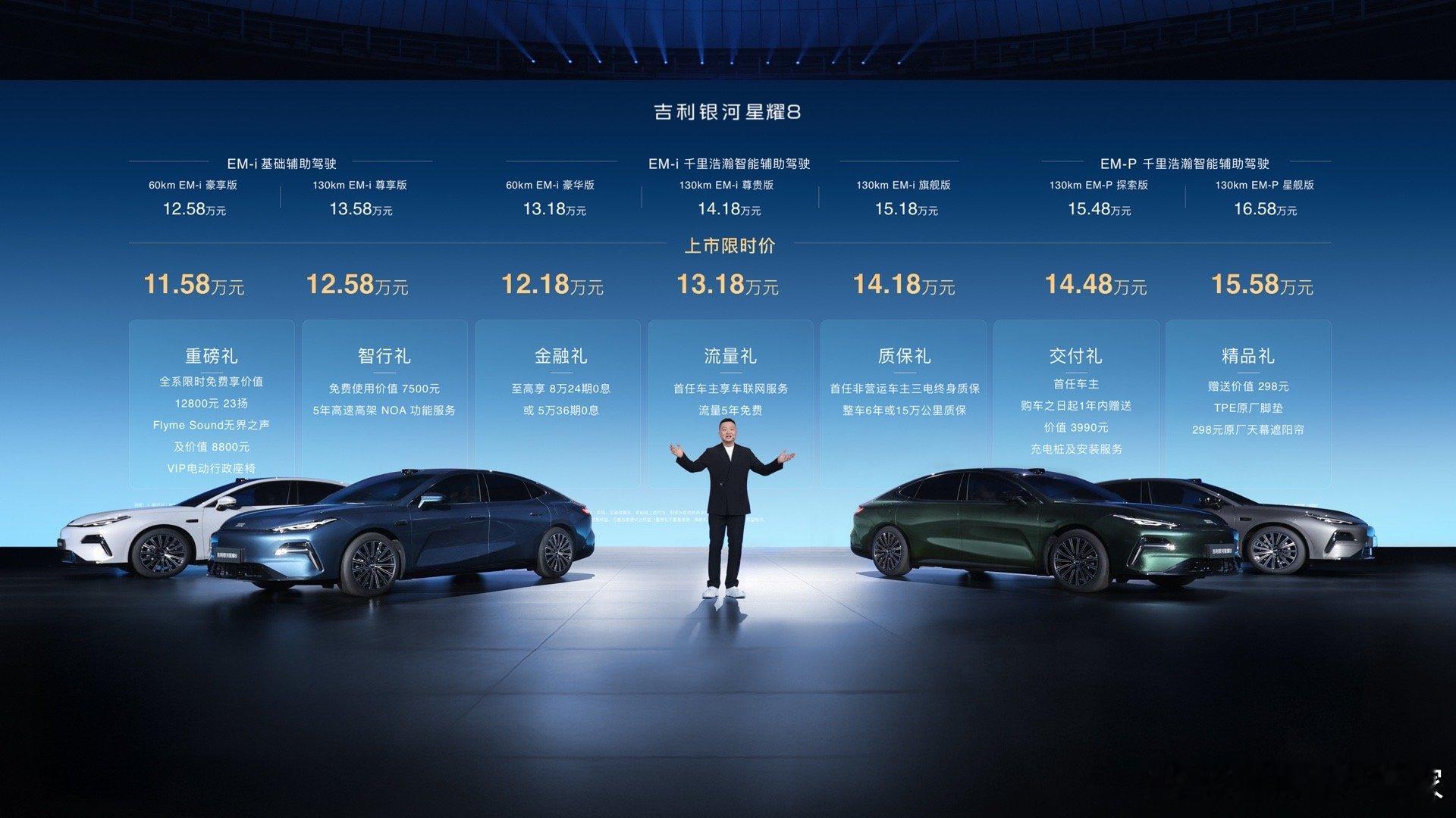 吉利银河星耀8公布售价。怎么说呢，以前中国人羡慕美国人一年工资买辆车。现在…不用
