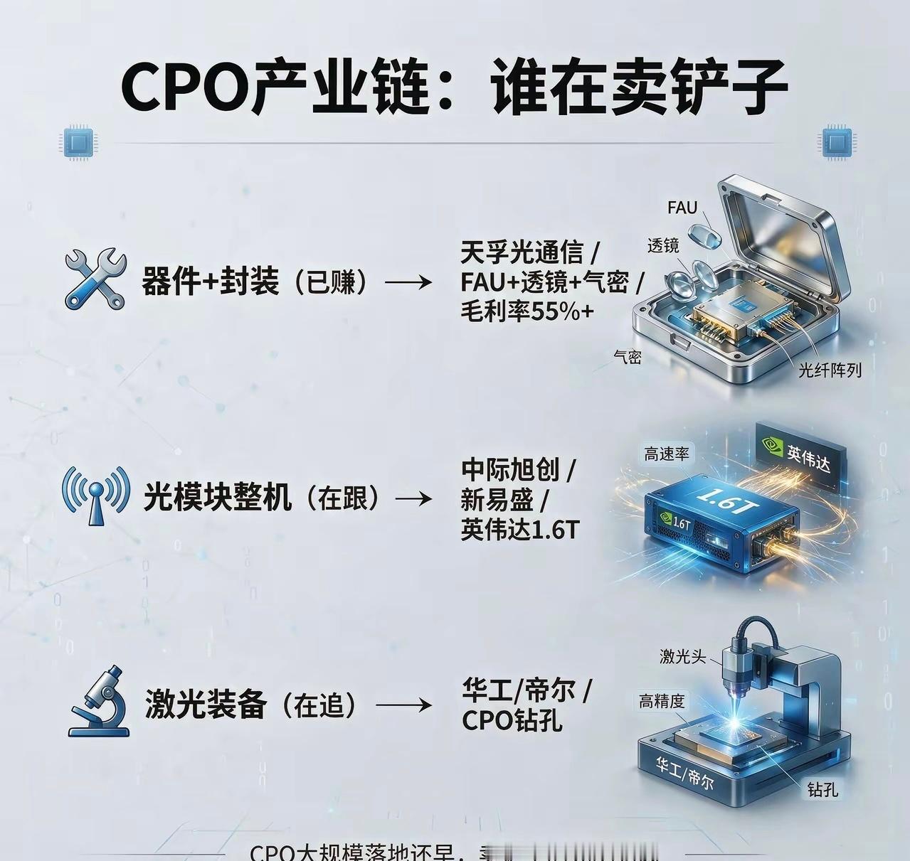 CPO迟迟未大规模落地，唯独这家中国企业先赚走真金白银CPO概念发酵三四年，至今