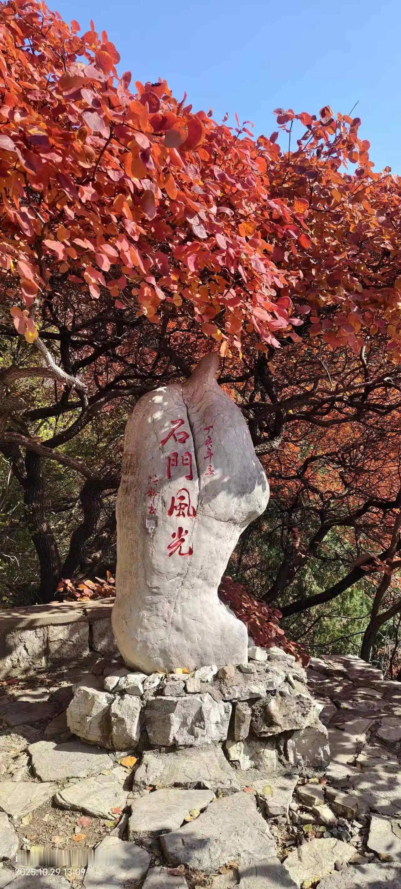 秋天想去看红叶,那山东潍坊临朐石门坊景区可不能错过。它可是和北京香山、南京栖霞山