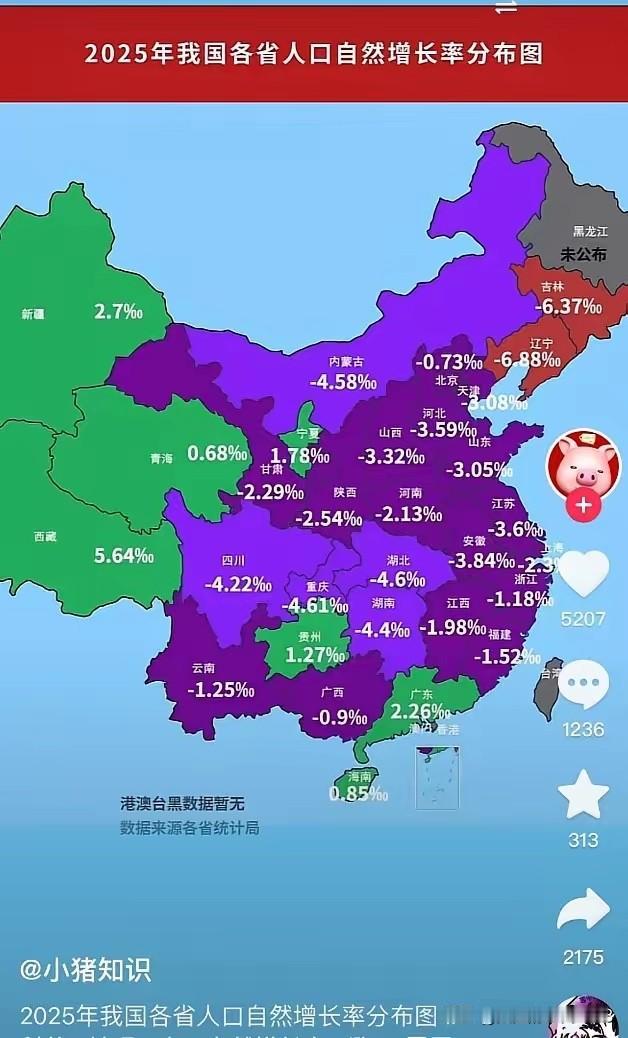 人口负增长的地方，都是生活压力巨大的地方，也是内卷卷到冒烟的地方。负增长越严重的