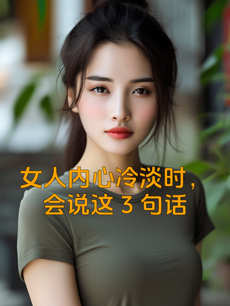女人内心冷淡时，会说这3句话