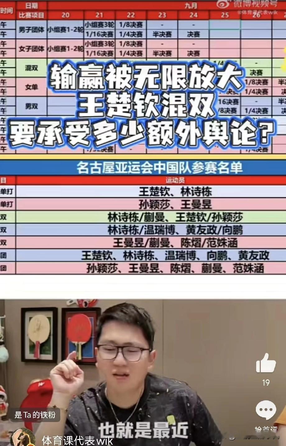 为什么总盯着王楚钦混双？其实原因很简单！不是因为混双最重要，而是因为孙颖莎已经挑不出毛病了。他们只能