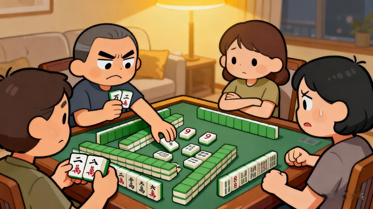 发现了没有打麻将最忌“只算自己不算人”手里有对子就想做碰碰胡，不管下家