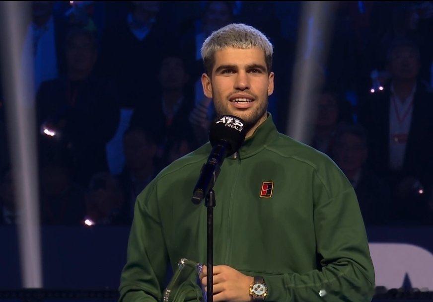 🇪🇸阿尔卡拉斯颁奖典礼发言🎙️🎙️🎙️“我对今天的表现非常满意。我刚刚