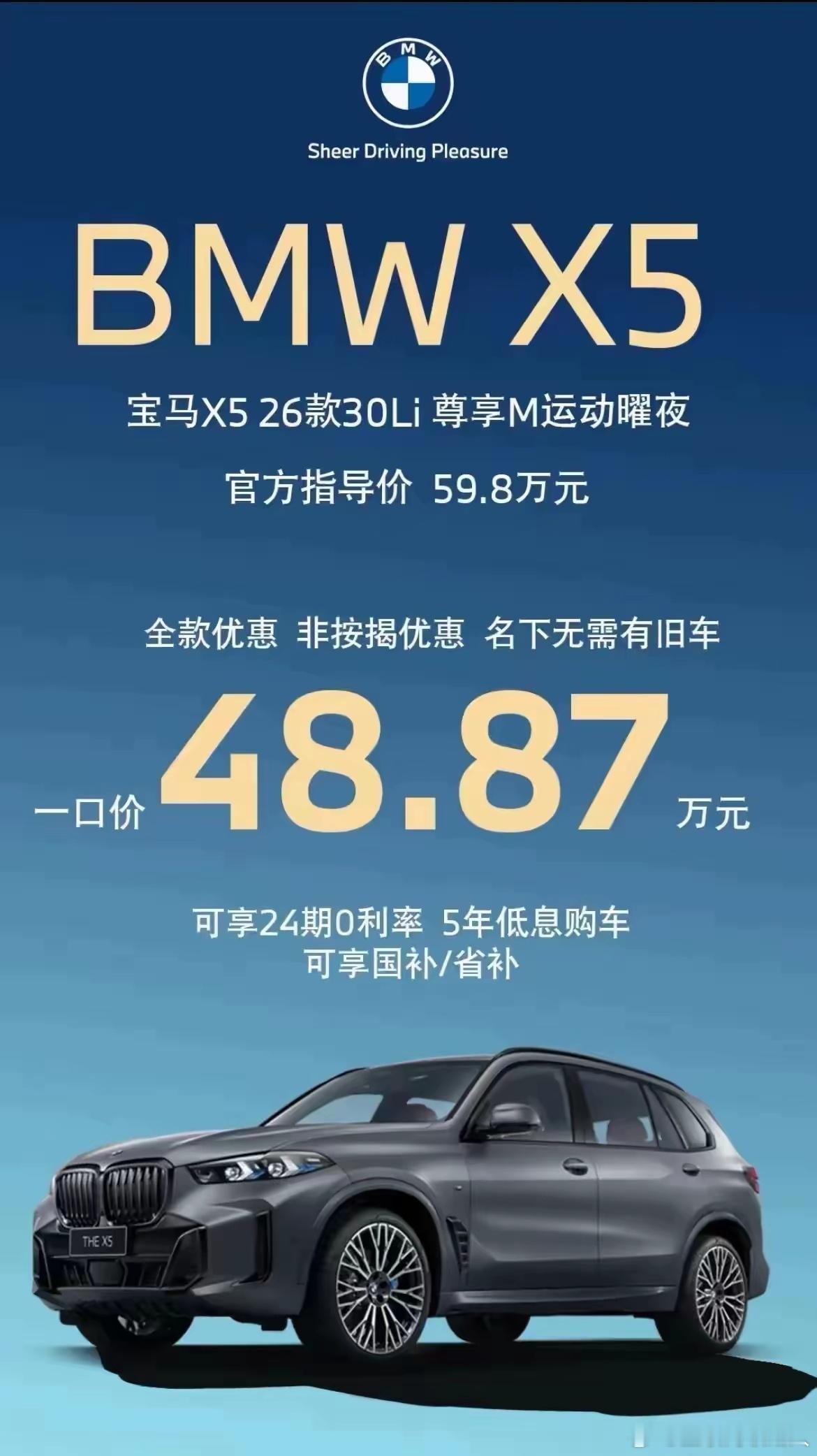 曾经得加价才能买的宝马X5，如今不光不用加价，还悄悄降了价。以前怎么也想不到，宝