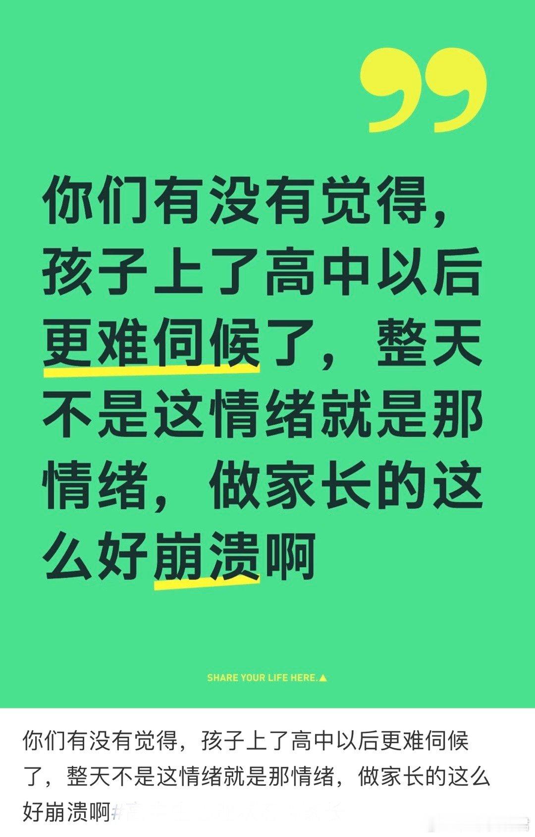 上了高中以后更难伺候了