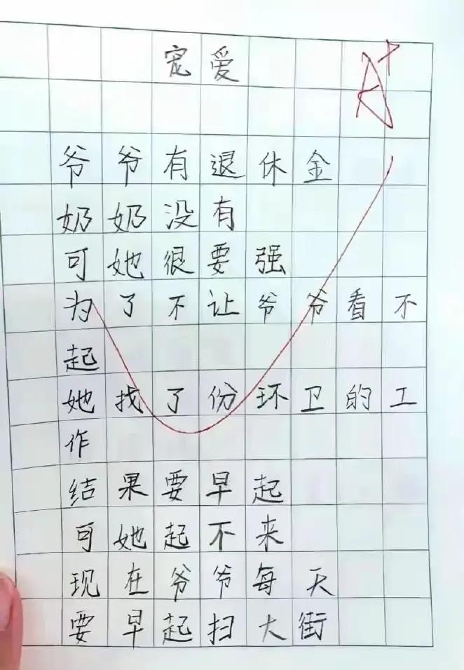 网友看哭的小学生作文，我也动容了！啥叫爱情？啥叫宠爱？啥叫替对方扛起一切？这就