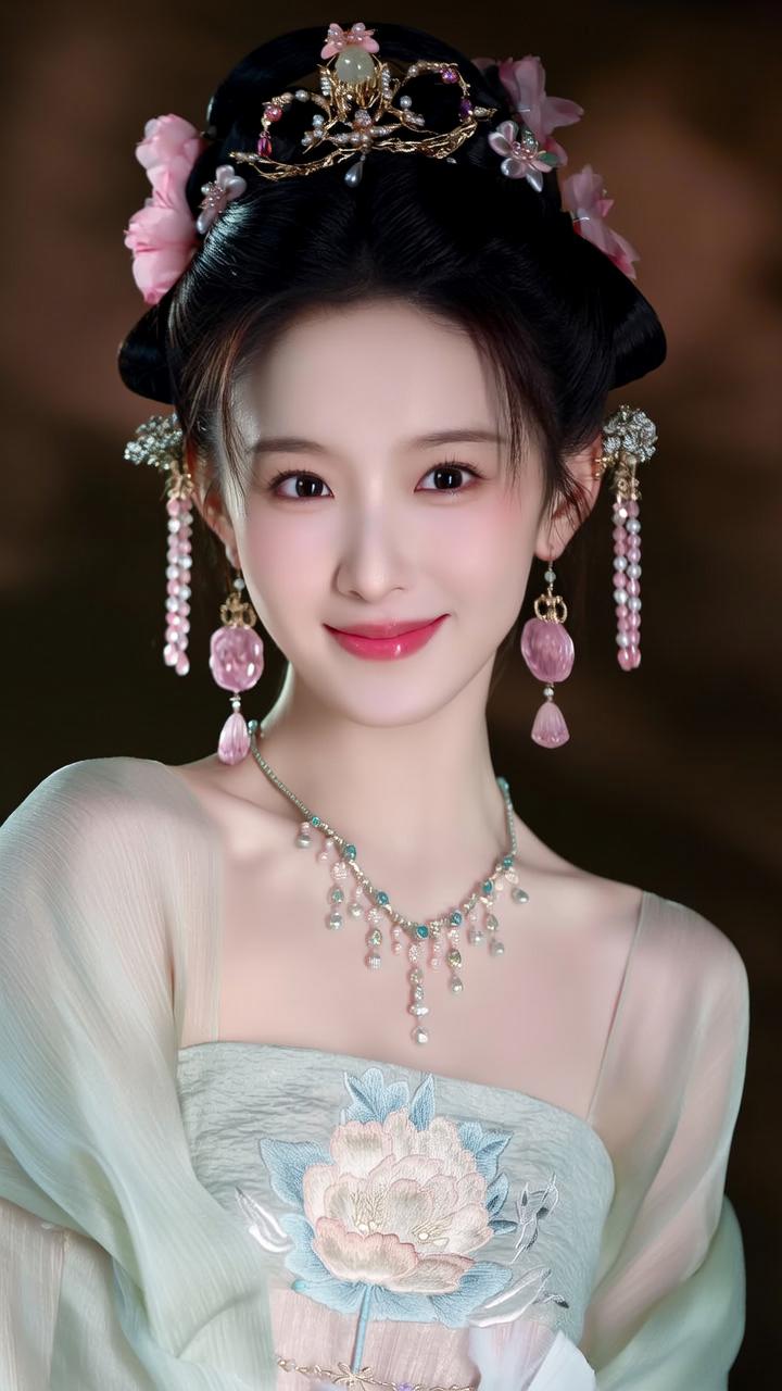 什么样的穿搭可以成为气质女神?古风美人，粉黛轻妆，花簪玉佩，温婉动人。
