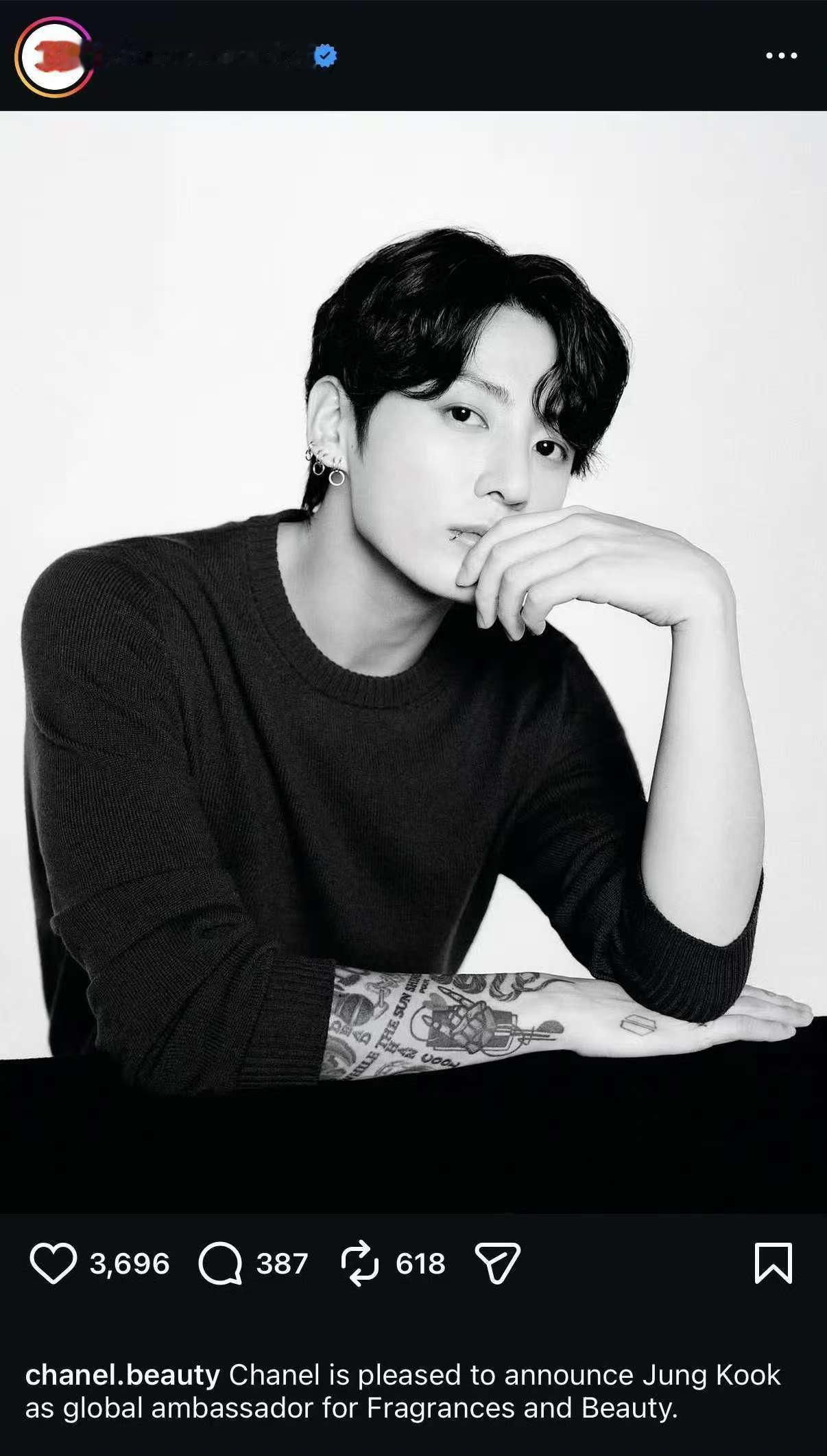 田柾国拿下香奈儿代言后套奢一还是金泰亨吗？田柾国香奈儿