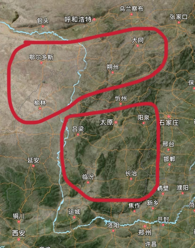 华北两大能源聚集区，大同煤不多了，阳泉煤也不多了，太原古交也不多了，朔州正在露天