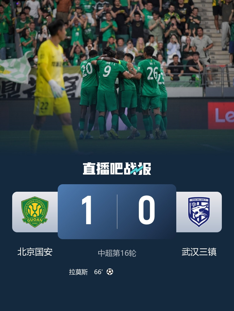 双杀! 国安1-0送三镇9轮不胜 拉莫斯头槌制胜张稀哲疑似重伤伤退