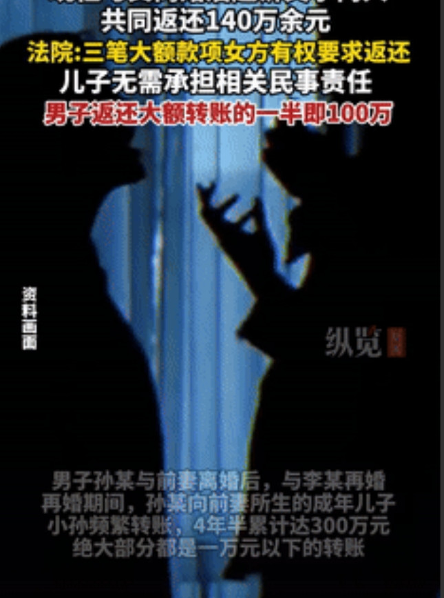 “碰到狠人了！”江苏，女子结婚多年，期间丈夫把家里300多万转给了和前妻生的儿子