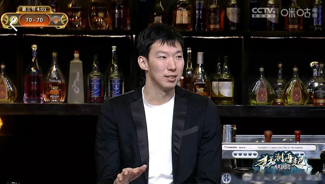 北京今年无缘夺冠很大原因和曾凡博的伤缺有关，周琦今天在解说NBA东部决赛步行者与
