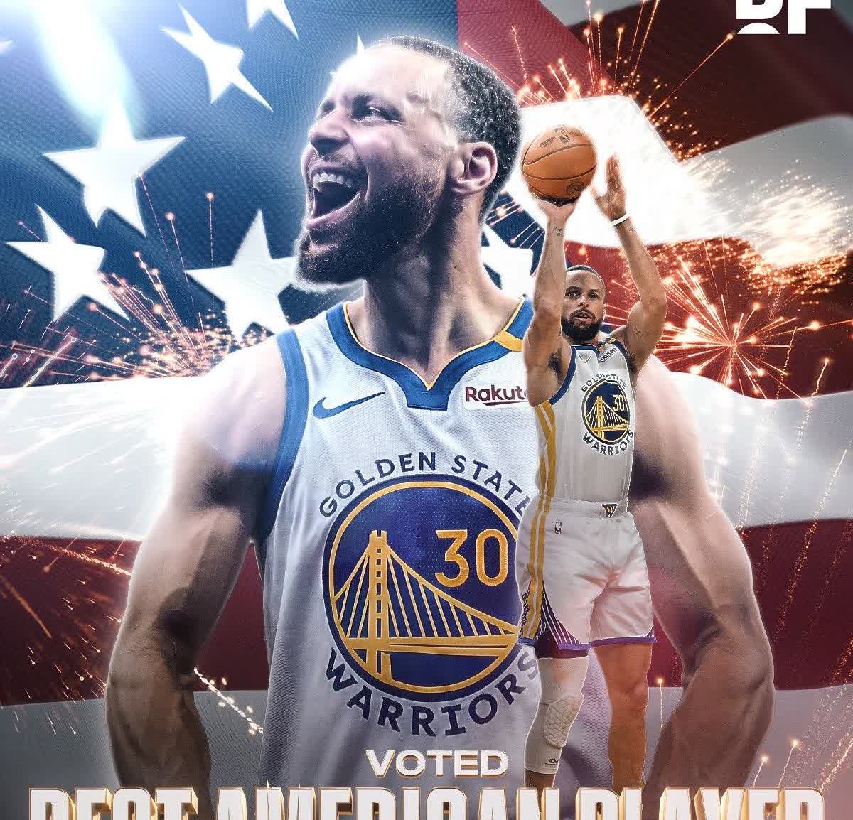 库里！美国男篮最佳球员！在ESPN对联盟20名教练，球探，高管的一项投票