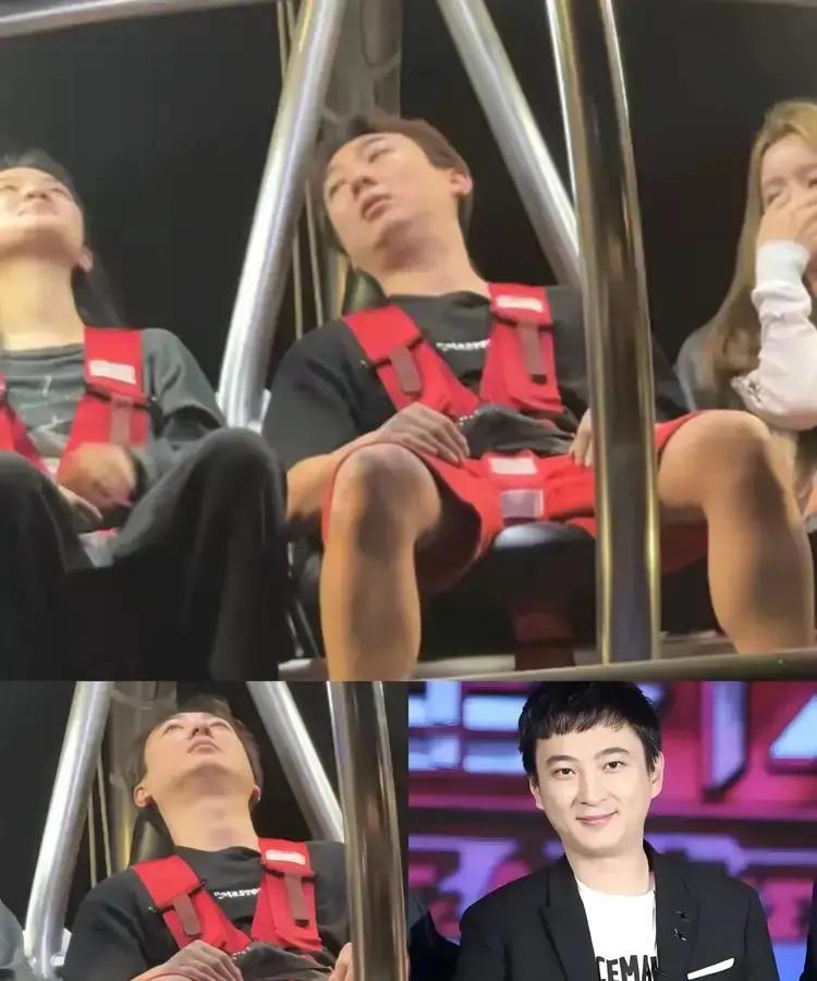 王思聪被传在新加坡玩160公里人体弹弓，左右各挂一个妹子，脸被风扯成表情包，网传