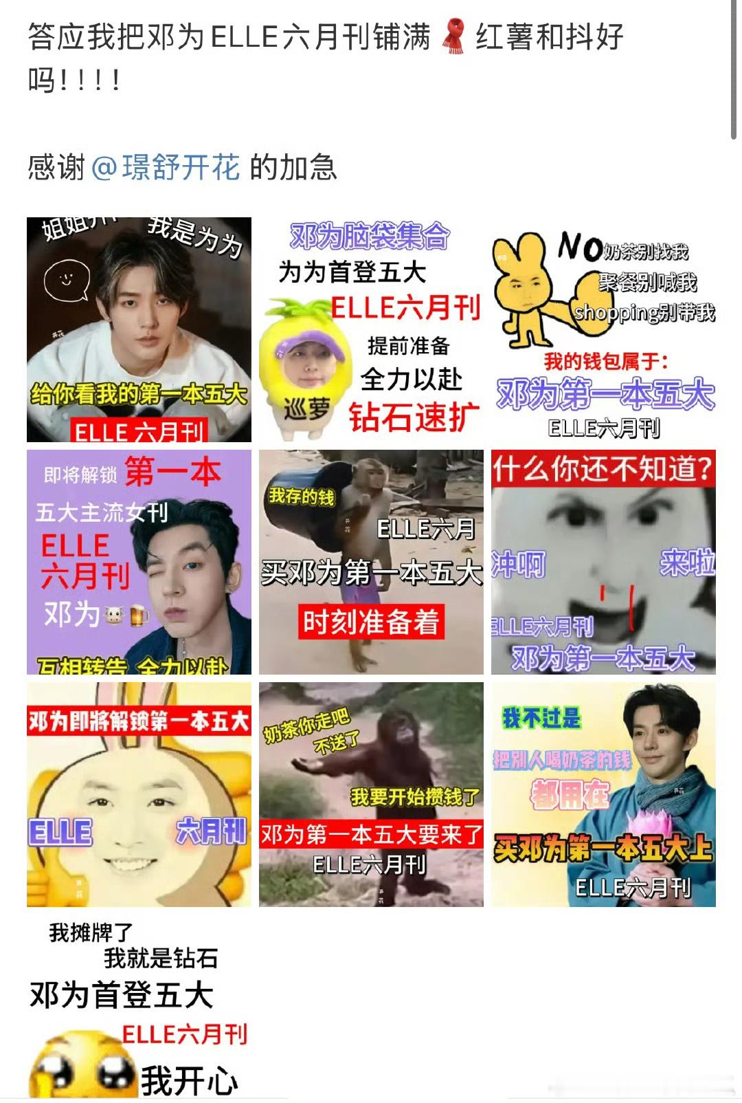 邓为elle六月刊真的，粉丝已做好图​​​