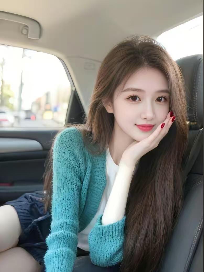 元气少女在车内自拍