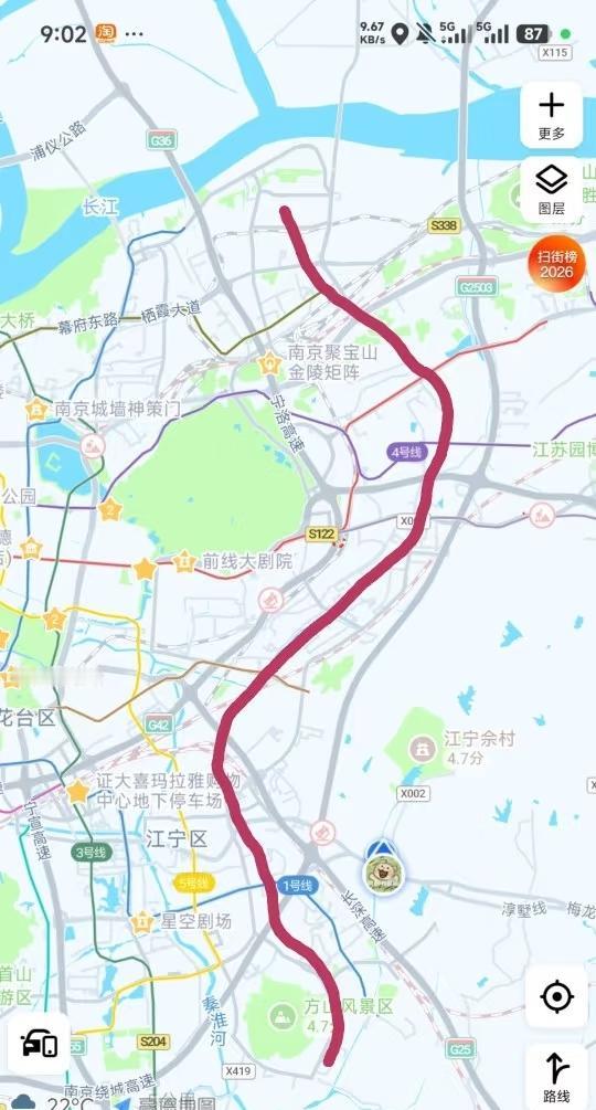 南京城东缺地铁，如果有这样一条地铁就好了[捂脸哭]