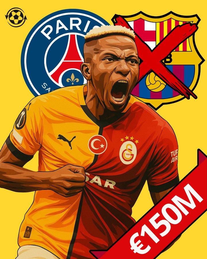 欧洲转会新闻！★真是有钱啊！巴黎准备出价1.5亿欧元签下26岁加拉塔萨雷前锋