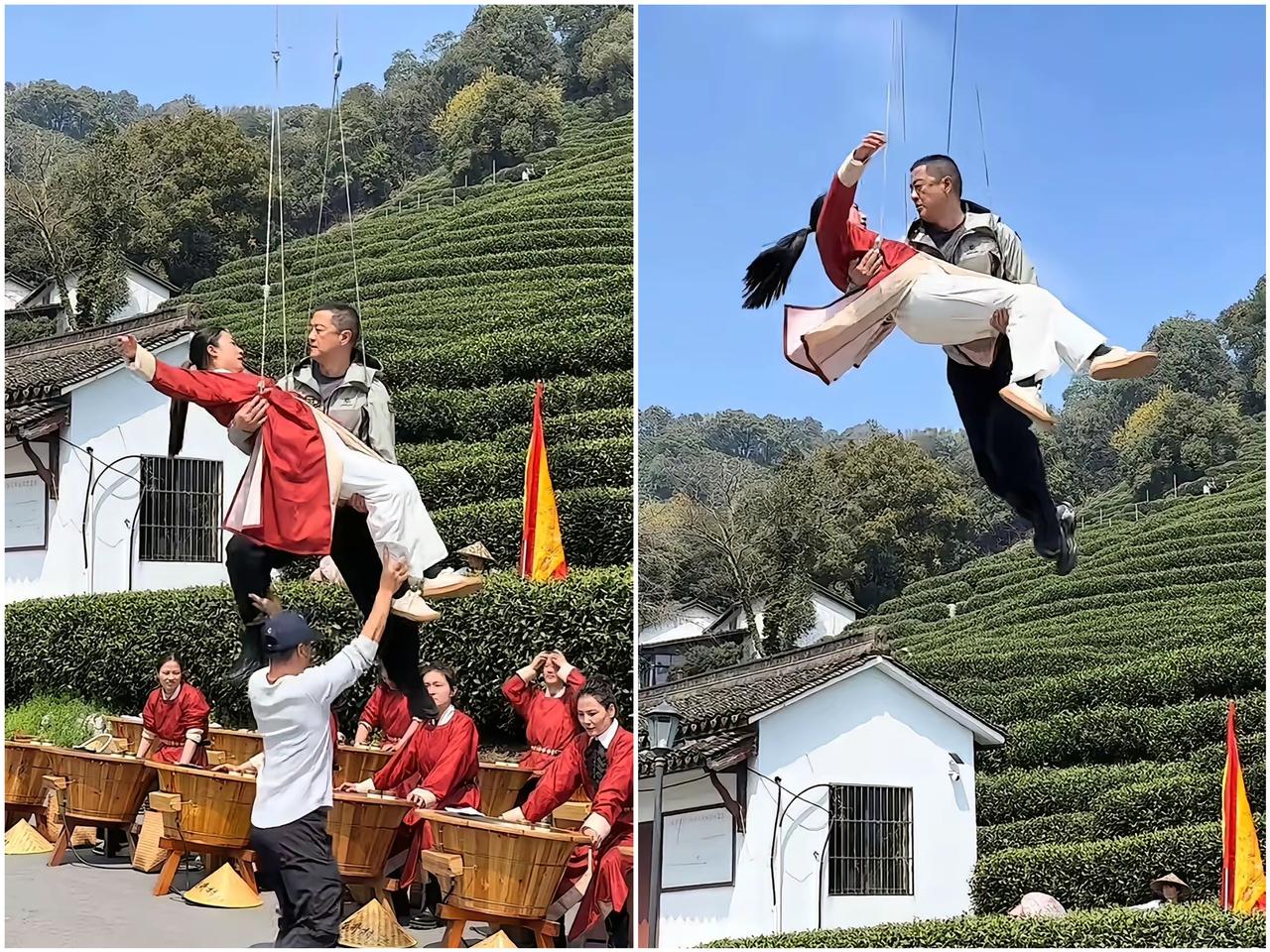 这下好了李亚鹏的秘密藏不住了54岁的他吊威亚卖茶叶，谁能想到这背后竟丝毫不