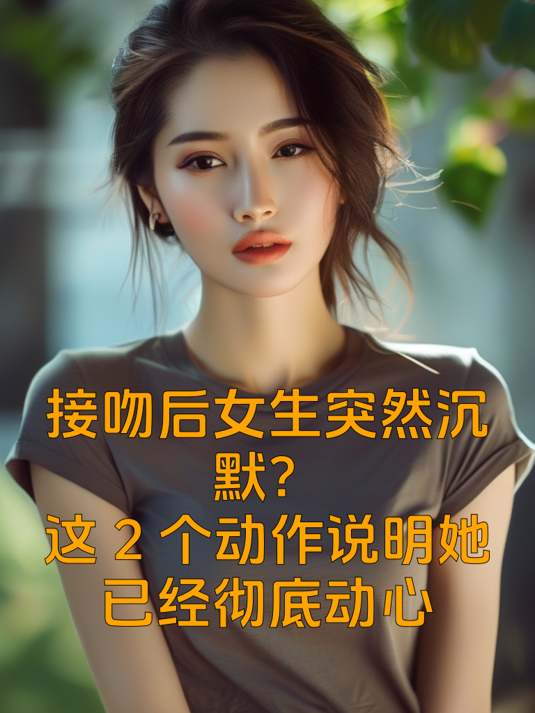接吻后女生突然沉默？这2个动作说明她已经彻底动心