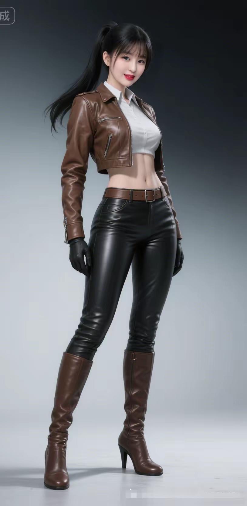 对联上联：[作揖][作揖][作揖]下联：皮衣皮裤皮靴子