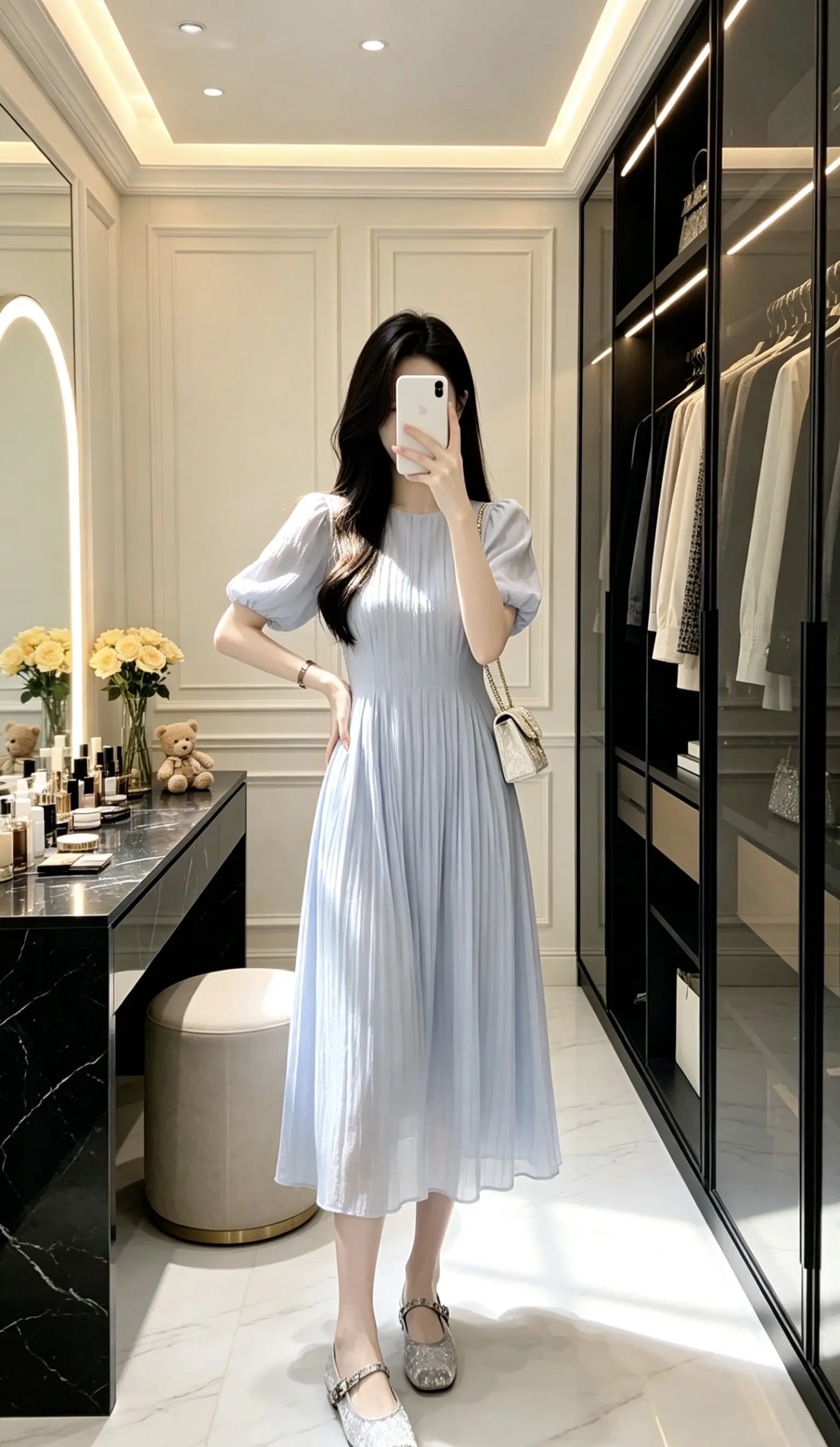 无法拒绝温柔感小裙子 夏日法式温柔风套装裙 温柔蓝色连衣裙 优雅浅蓝色连衣裙