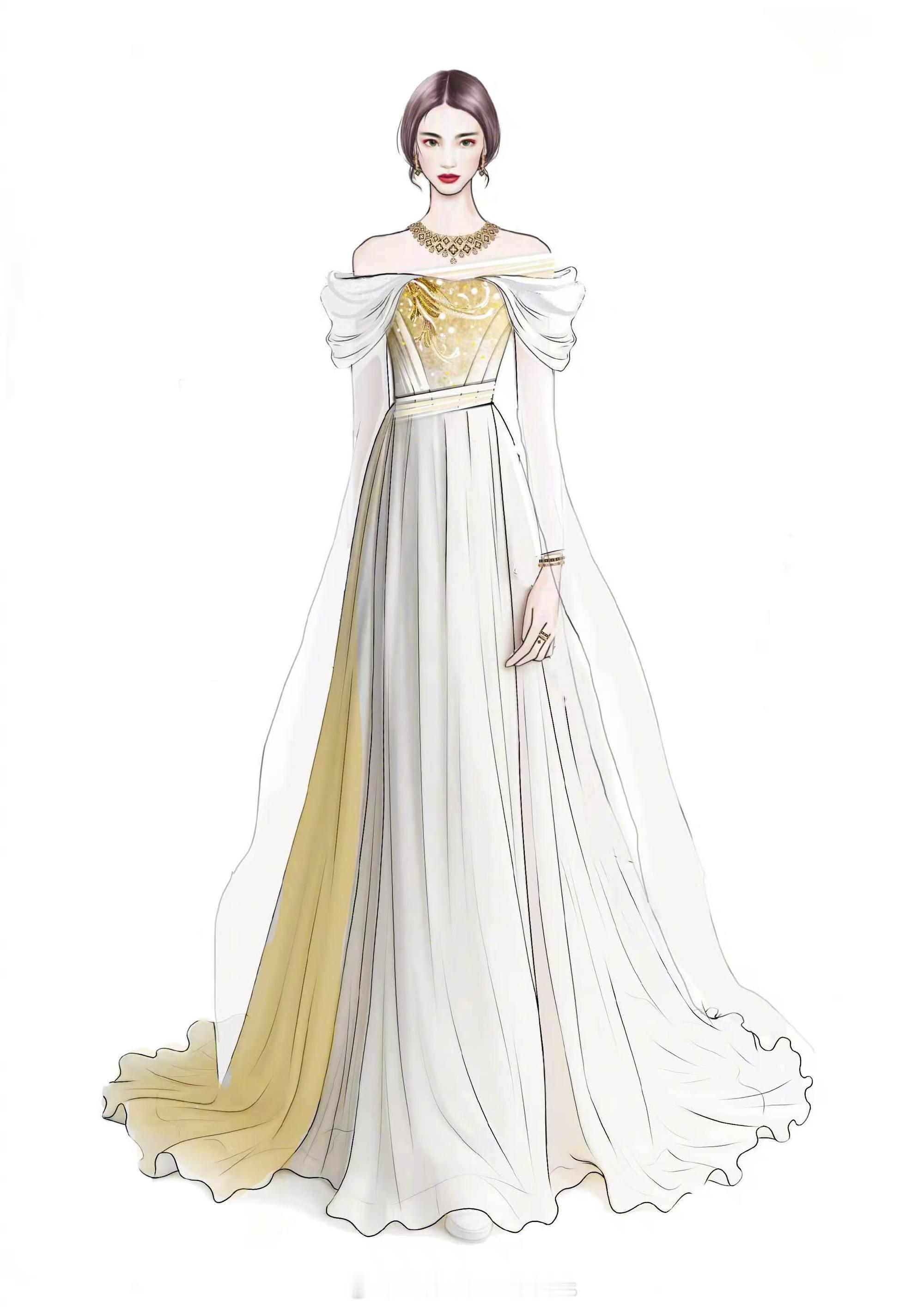 刘诗诗今晚北京国际电影节闭幕式的造型，由电影节主办方为她特别打造。作为本届北影节