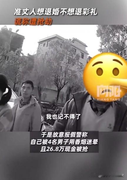 女婿不满意，彩礼不想退，竟报假警称被抢？这波操作把警察都整无语了！[？？？]