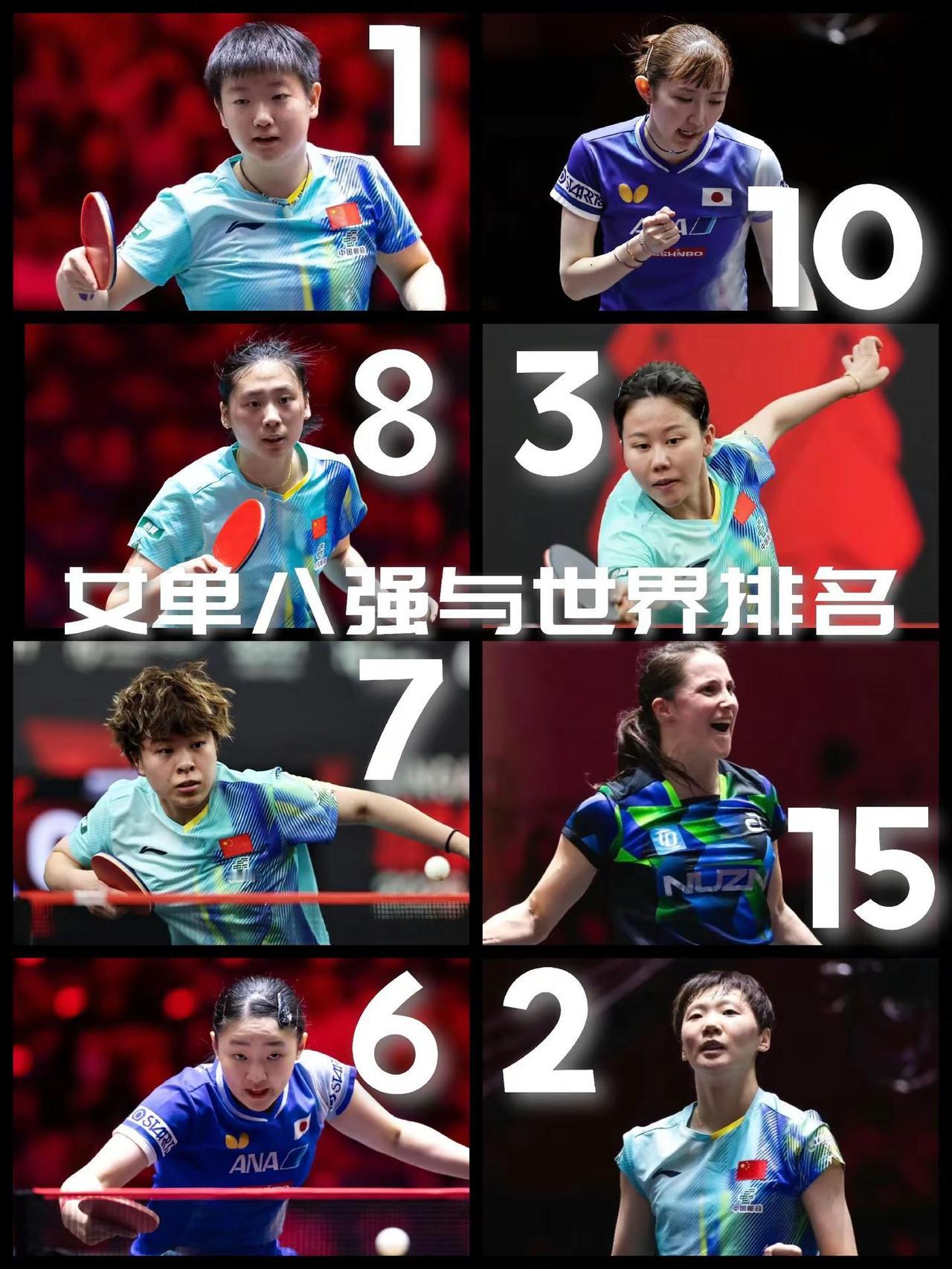 【新加坡大满贯女单八强落位！世界前八两人出局，早田希娜、沙宾温特是黑马！】新加坡