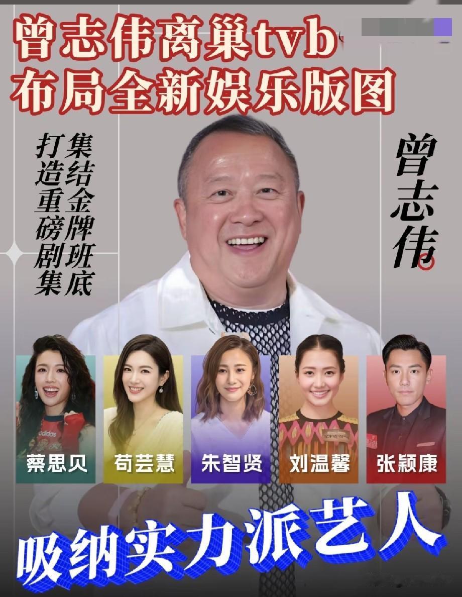 曾志伟自立门户开新公司，大举挖角TVB离巢实力派，视后蔡思贝成争抢焦点TV